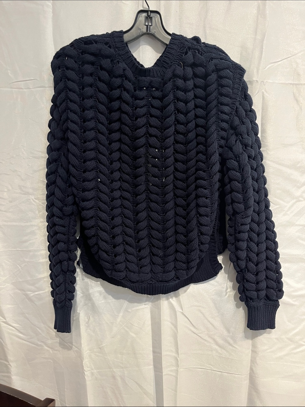KBB by KAHLANA Women’s Chunky Knit Sweater DARK NAVY - Picture 4 of 7